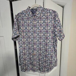 Robert Graham Short Sleeve Dress Shirt - Size Large - Free Shipping